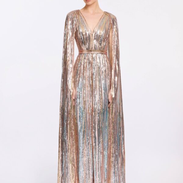 Elie Saab Multicolor Sequin Embroidered Dress in Multicolour featuring  – Luxury Designer Fashion at Coveti.