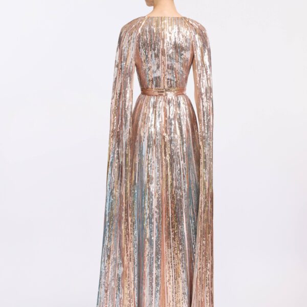 Elie Saab Multicolor Sequin Embroidered Dress in Multicolour featuring  – Luxury Designer Fashion at Coveti.