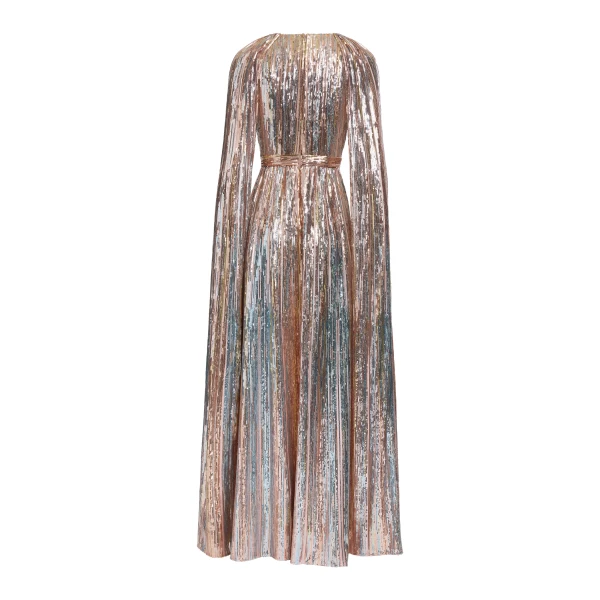 Elie Saab Multicolor Sequin Embroidered Dress, view 5