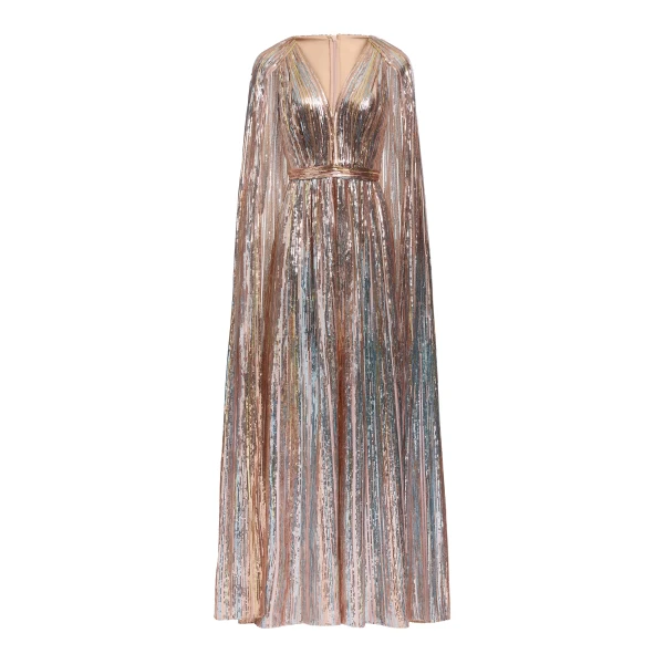 Elie Saab Multicolor Sequin Embroidered Dress