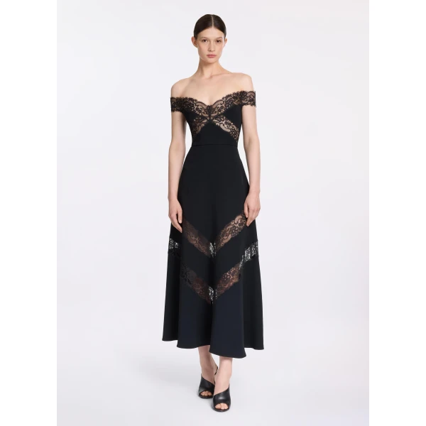 Elie Saab Off-The-Shoulder Midi Dress, view 2