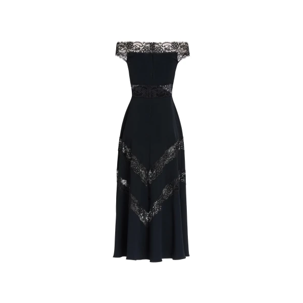Elie Saab Off-The-Shoulder Midi Dress, view 5