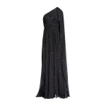 Elie Saab One-Shoulder Polka Dot Dress in Black featuring  – Luxury Designer Fashion at Coveti.