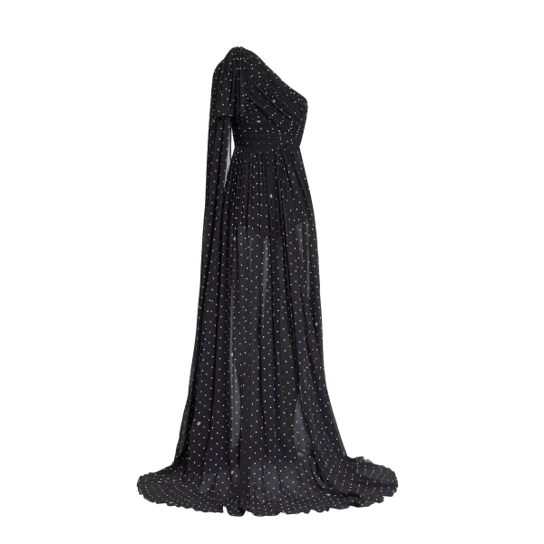 Elie Saab One-Shoulder Polka Dot Dress, view 5