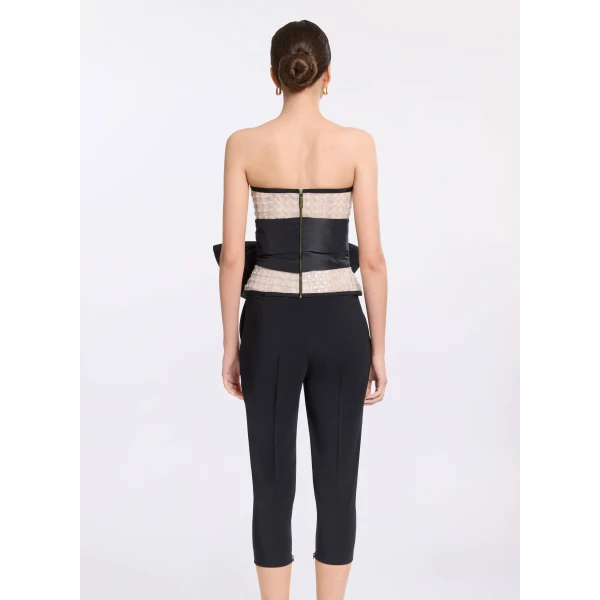 Elie Saab Pearl Corset With Bow Top, view 3