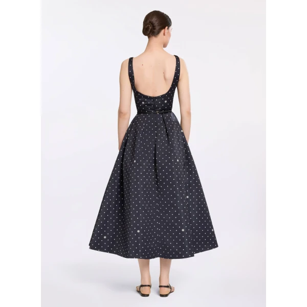 Elie Saab Polka Dot Midi Dress, view 3