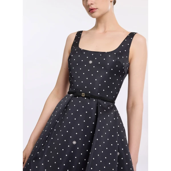 Elie Saab Polka Dot Midi Dress, view 4