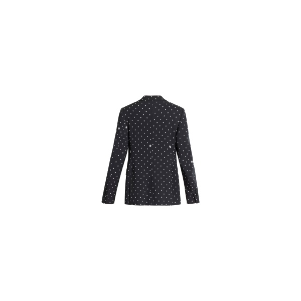 Elie Saab Printed Cady Blazer in Black featuring  – Luxury Designer Fashion at Coveti.
