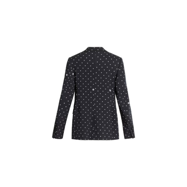 Elie Saab Printed Cady Blazer in Black featuring  – Luxury Designer Fashion at Coveti.