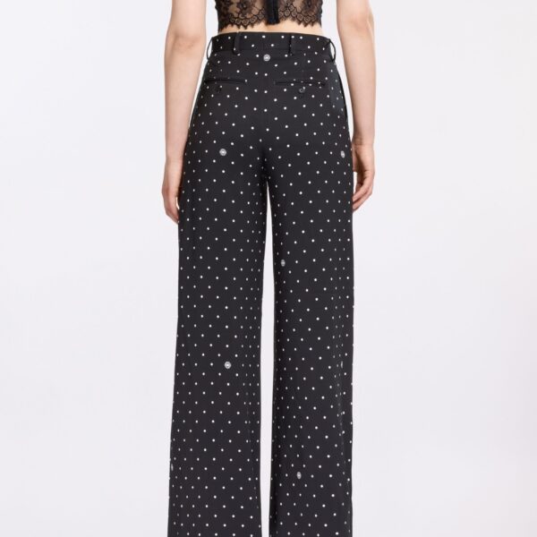 Elie Saab Printed Cady Pants in Black featuring  – Luxury Designer Fashion at Coveti.