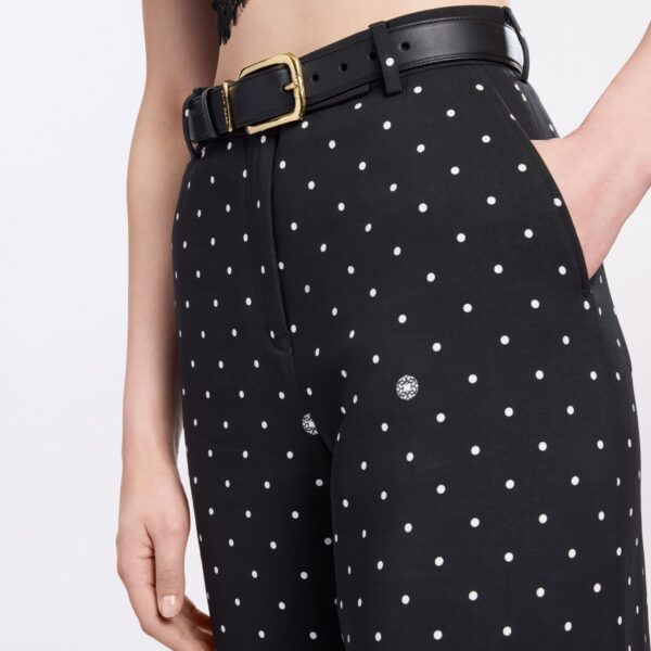 Elie Saab Printed Cady Pants in Black featuring  – Luxury Designer Fashion at Coveti.