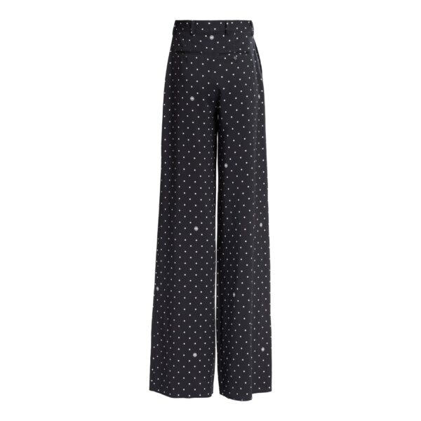 Elie Saab Printed Cady Pants in Black featuring  – Luxury Designer Fashion at Coveti.