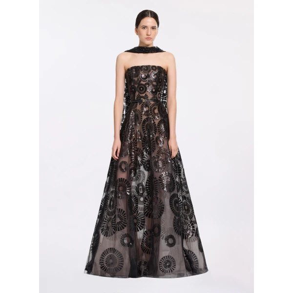 Elie Saab Sequin Embroidered Gown, view 2