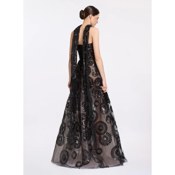 Elie Saab Sequin Embroidered Gown, view 3
