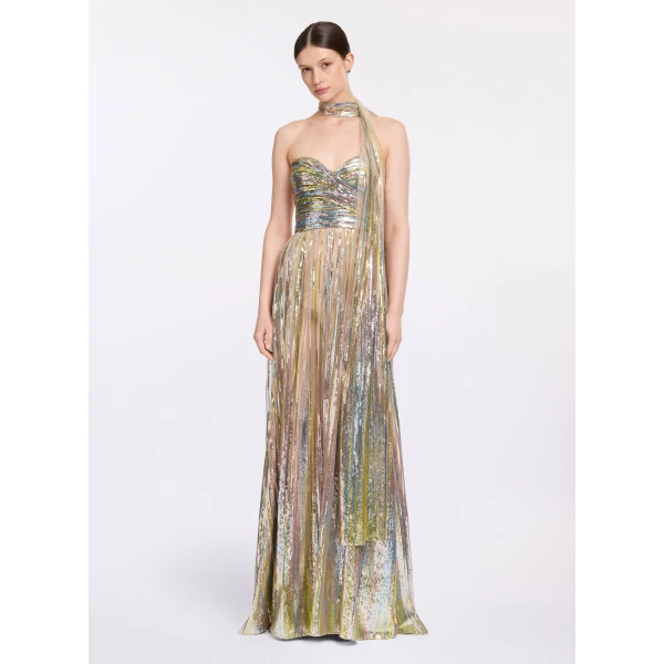 Elie Saab Sequin Embroidered Tulle Dress, view 2