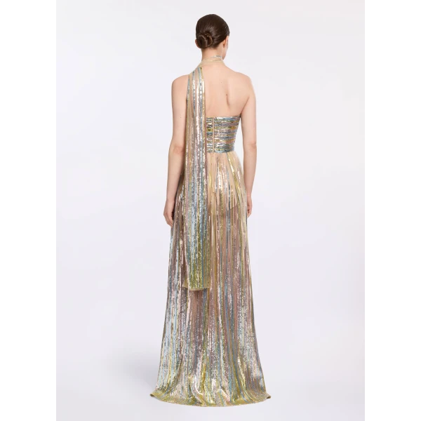 Elie Saab Sequin Embroidered Tulle Dress, view 3