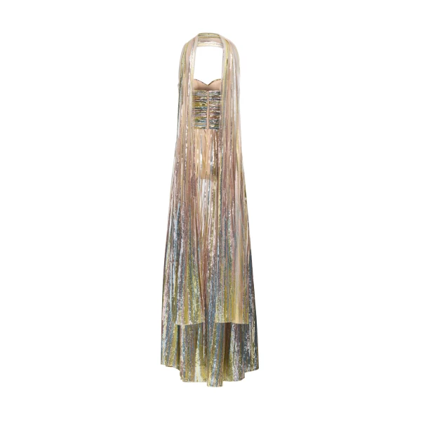 Elie Saab Sequin Embroidered Tulle Dress, view 5