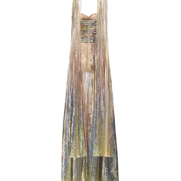 Elie Saab Sequin Embroidered Tulle Dress in Multicolour featuring  – Luxury Designer Fashion at Coveti.