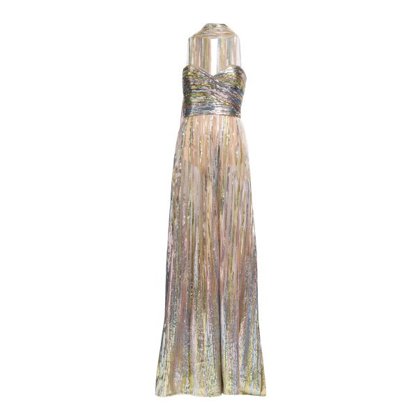 Elie Saab Sequin Embroidered Tulle Dress