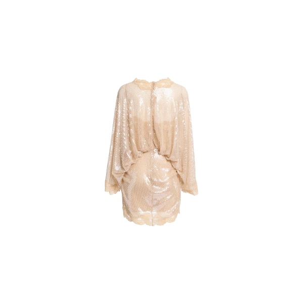Elie Saab Sequined Mesh Dress