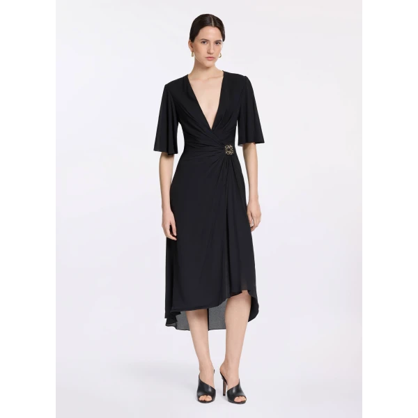 Elie Saab Silk Midi Dress, view 2