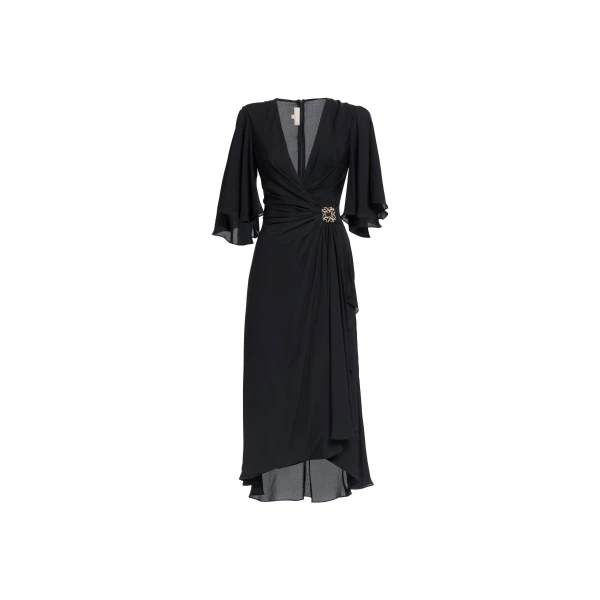 Elie Saab Silk Midi Dress