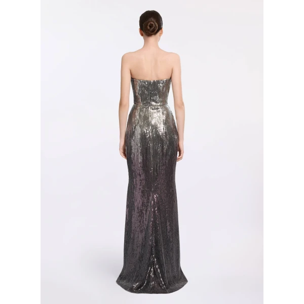 Elie Saab Strapless Gradient Sequin Gown, view 3