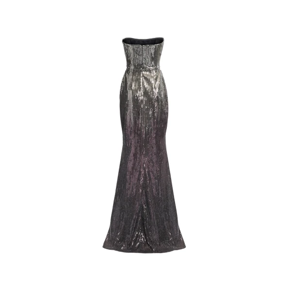 Elie Saab Strapless Gradient Sequin Gown, view 5