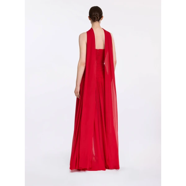 Elie Saab Strapless Silk Dress, view 3