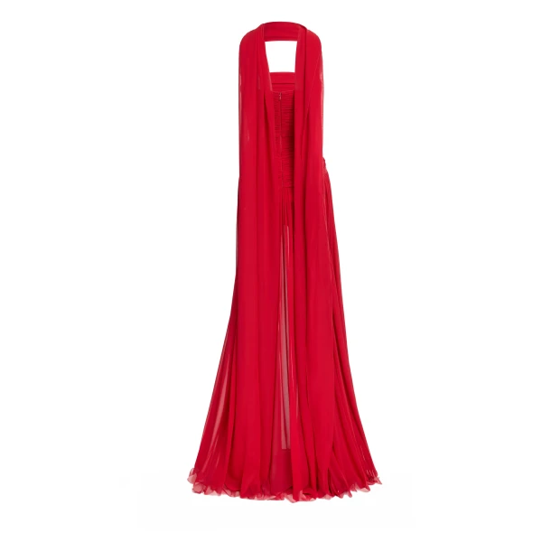 Elie Saab Strapless Silk Dress, view 5