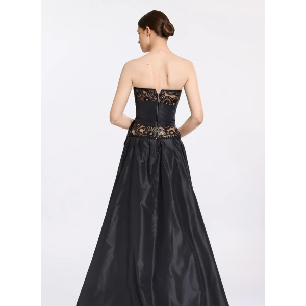 Elie Saab Taffeta Long Skirt, view 3
