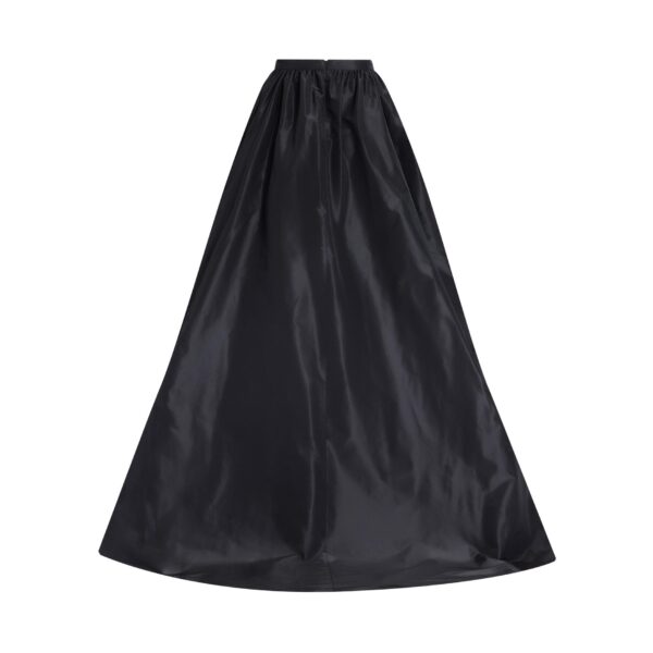 Elie Saab Taffeta Long Skirt in Black featuring  – Luxury Designer Fashion at Coveti.