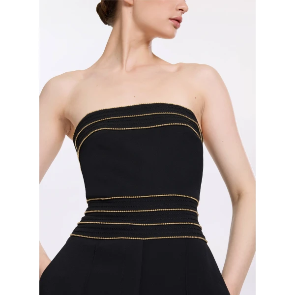 Elie Saab Trim Embellished Cady Jumpsuit, view 4