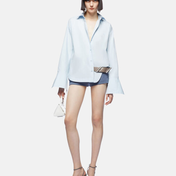 The Attico 'Eliza'' Baby Blue Shirt - The Attico Tops - Designed by Gilda Ambrosio & Giorgia Tordini - Shop at Coveti