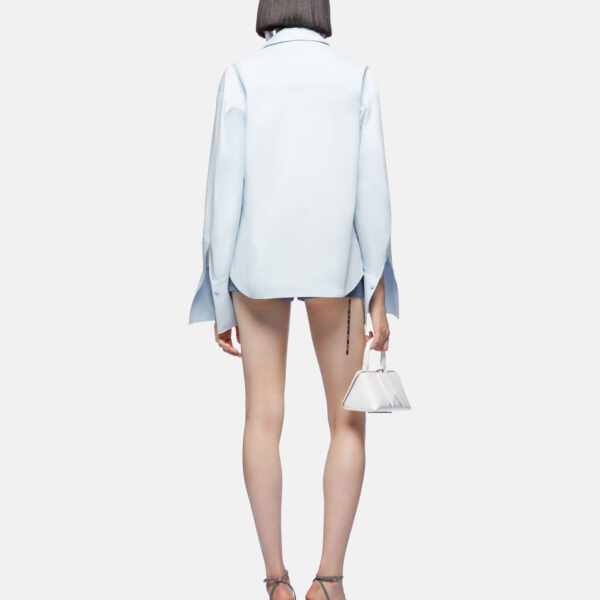 The Attico 'Eliza'' Baby Blue Shirt - The Attico Tops - Designed by Gilda Ambrosio & Giorgia Tordini - Shop at Coveti
