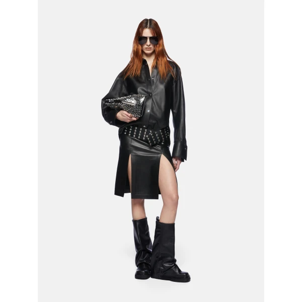 The Attico “Eliza” Black Shirt, view 2