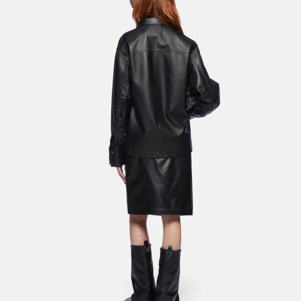 The Attico "Eliza'' Black Shirt - The Attico Tops - Designed by Gilda Ambrosio & Giorgia Tordini - Shop at Coveti