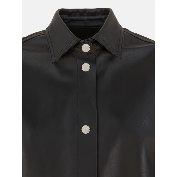 The Attico “Eliza” Black Shirt, view 4