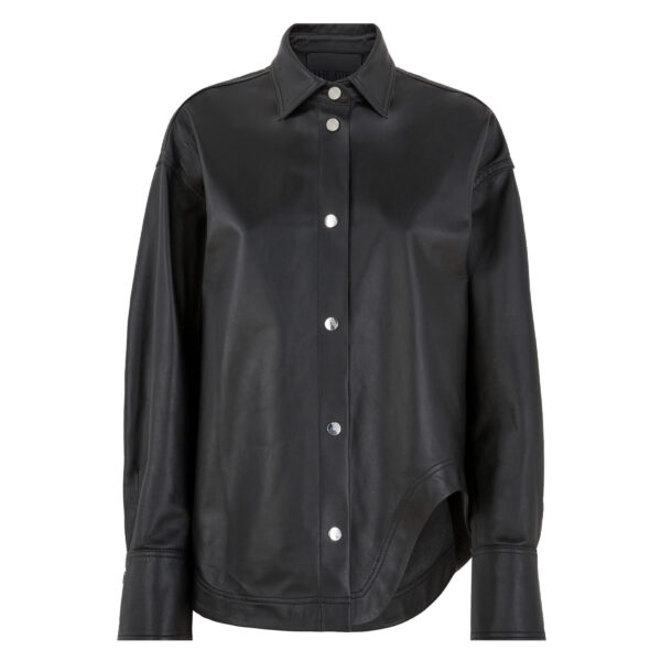 The Attico "Eliza'' Black Shirt - The Attico Tops - Designed by Gilda Ambrosio & Giorgia Tordini - Shop at Coveti