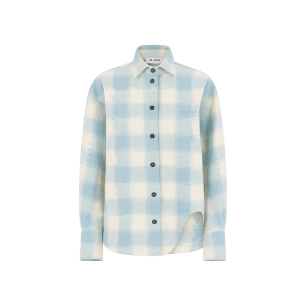 The Attico ‘Eliza” Light Blue And White Shirt