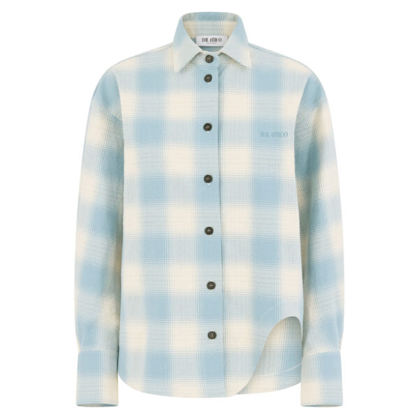 The Attico 'Eliza'' Light Blue And White Shirt - The Attico Tops - Designed by Gilda Ambrosio & Giorgia Tordini - Shop at Coveti