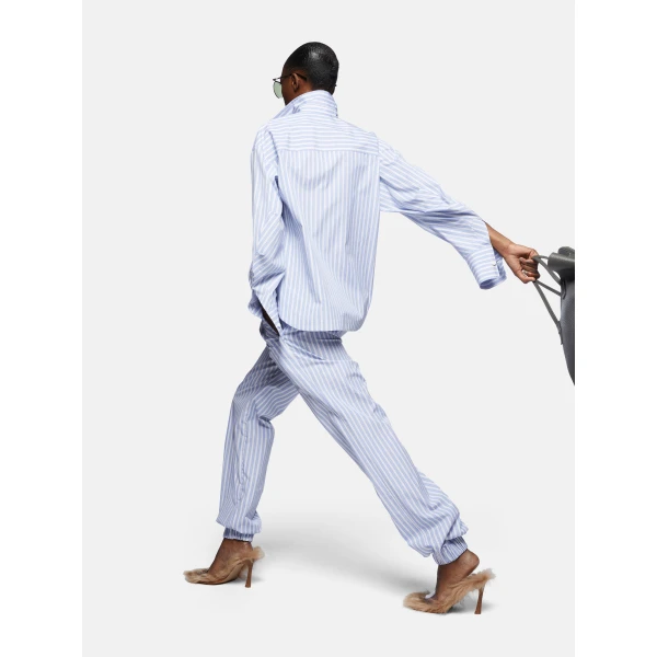 The Attico “Eliza” White And Navy Blue Shirt, view 4