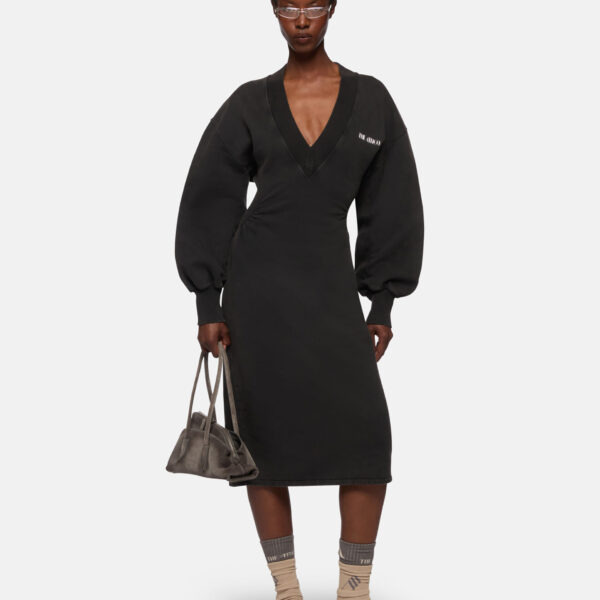 The Attico Faded Black Midi Dress - The Attico Dresses - Designed by Gilda Ambrosio & Giorgia Tordini - Shop at Coveti