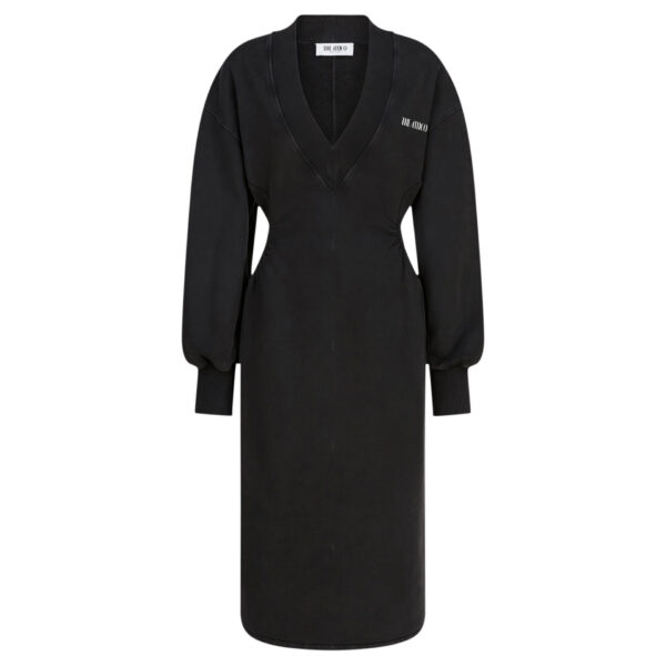 The Attico Faded Black Midi Dress - The Attico Dresses - Designed by Gilda Ambrosio & Giorgia Tordini - Shop at Coveti