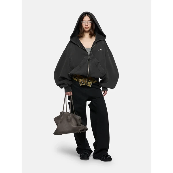 The Attico Faded Black Sweatshirt Top, view 2
