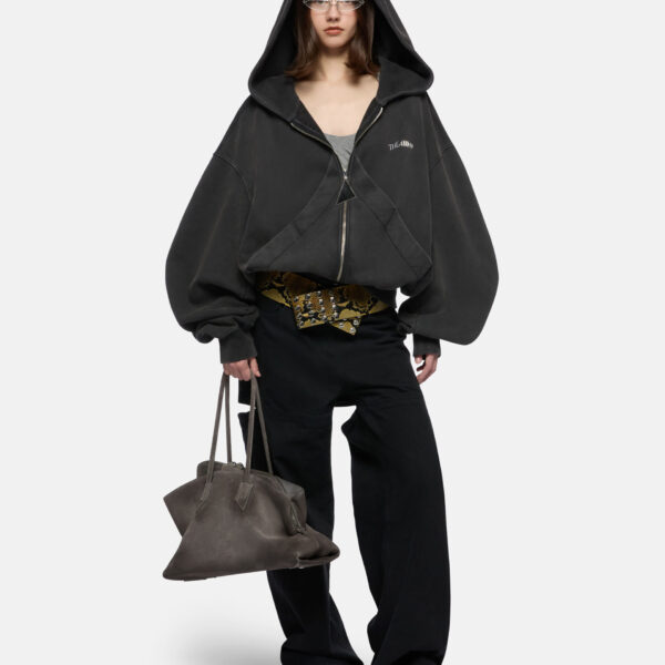 The Attico Faded Black Sweatshirt - The Attico Tops - Designed by Gilda Ambrosio & Giorgia Tordini - Shop at Coveti