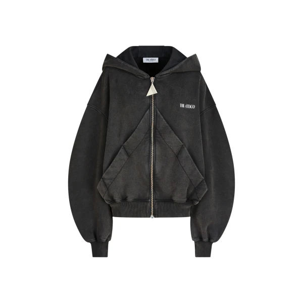 The Attico Faded Black Sweatshirt Top