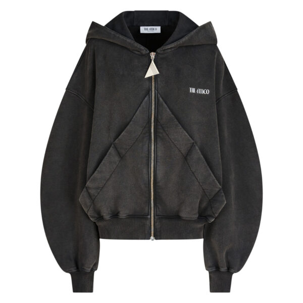 The Attico Faded Black Sweatshirt - The Attico Tops - Designed by Gilda Ambrosio & Giorgia Tordini - Shop at Coveti