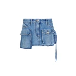 The Attico 'Fay'' Washed Blue Mini Skirt - The Attico Skirts - Designed by Gilda Ambrosio & Giorgia Tordini - Shop at Coveti