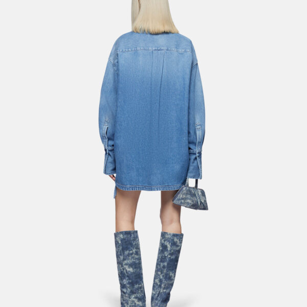 The Attico 'Fay'' Washed Blue Mini Skirt - The Attico Skirts - Designed by Gilda Ambrosio & Giorgia Tordini - Shop at Coveti